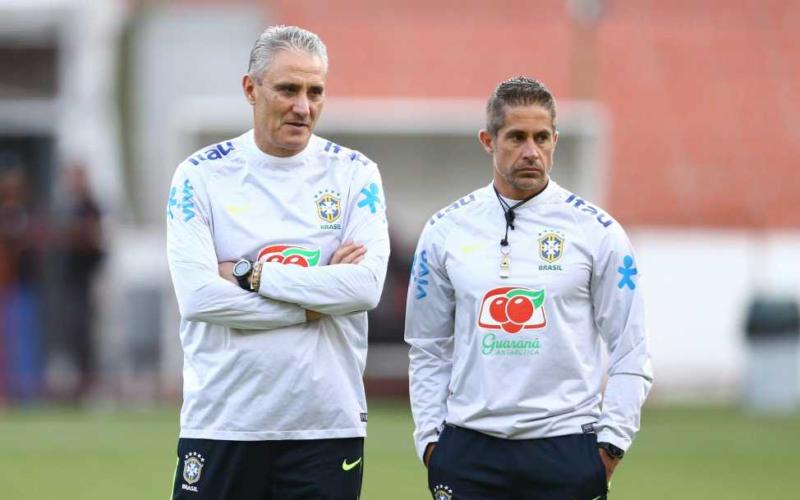 Sylvinho e Tite Foto Twitter Brasile
