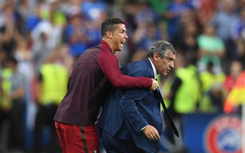 Cristiano Ronaldo e Fernando Santos Portogallo Foto slatecom