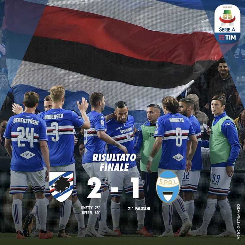 La Samp torna alla vittoria: Linetty e Defrel ribaltano la Spal, al “Ferraris” è 2-1 preview