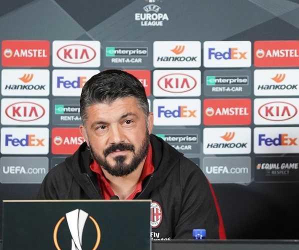 Gattuso conferenza Europa League Milan Twitter