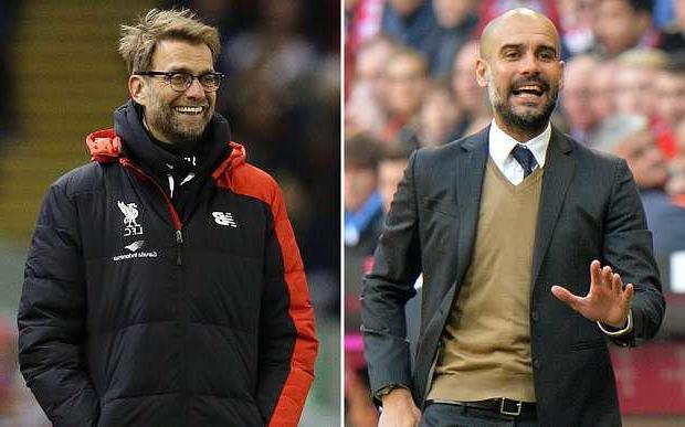 Guardiola + Klopp telegraph.co.uk