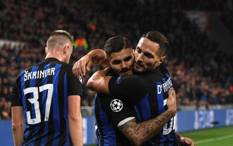 Icardi e D'Ambrosio vs PSV Champions Twitter