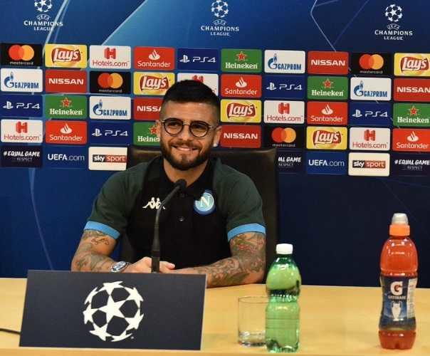 Insigne conferenza Champions Napoli Twitter