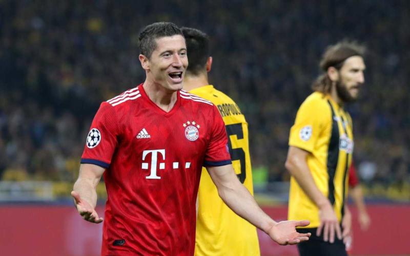 Lewandowski vs AEK Foto Twitter Champions League