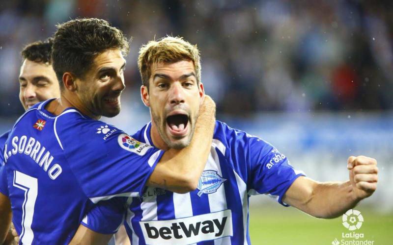 Manu Garcia esultanza vs Real Foto Liga Twitter