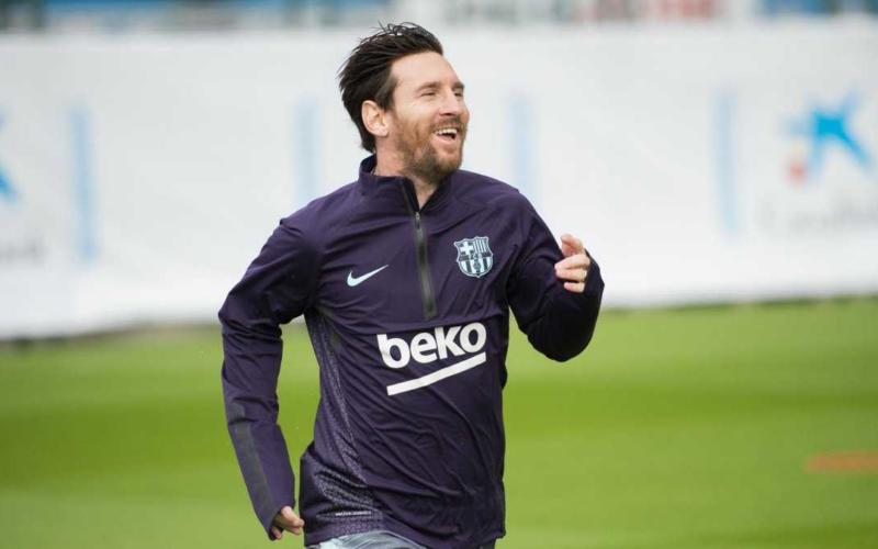 Messi training Barcellona Twitter
