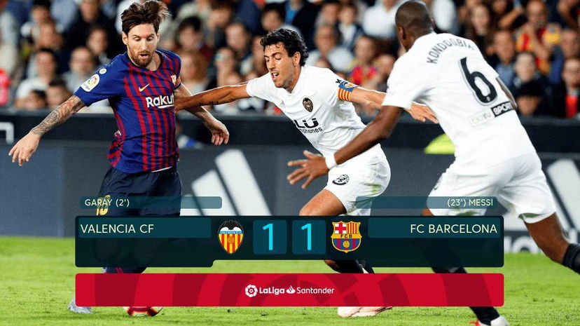 Liga: frena anche il Barça, col Valencia è 1-1 preview