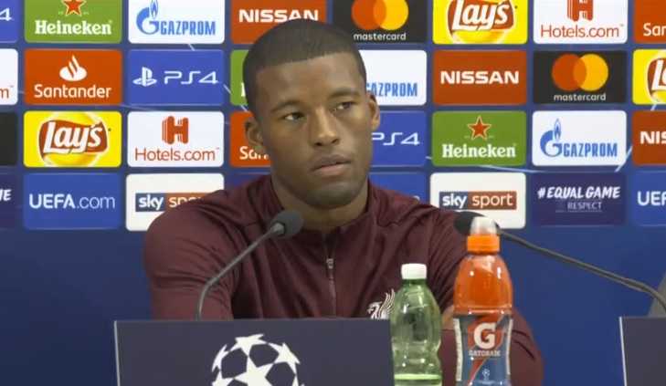 Wijnaldum conferenza Liverpool Twitter
