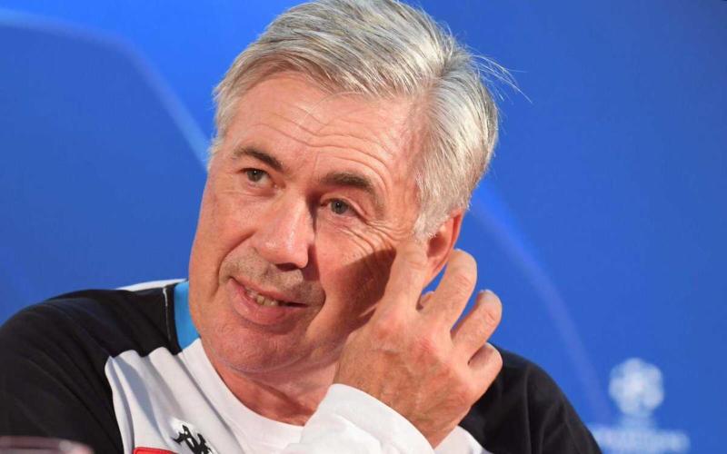 Ancelotti conferenza Champions Napoli Twitter