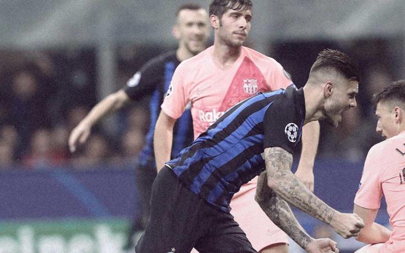 Icardi vs Barcellona Foto Inter Twitter