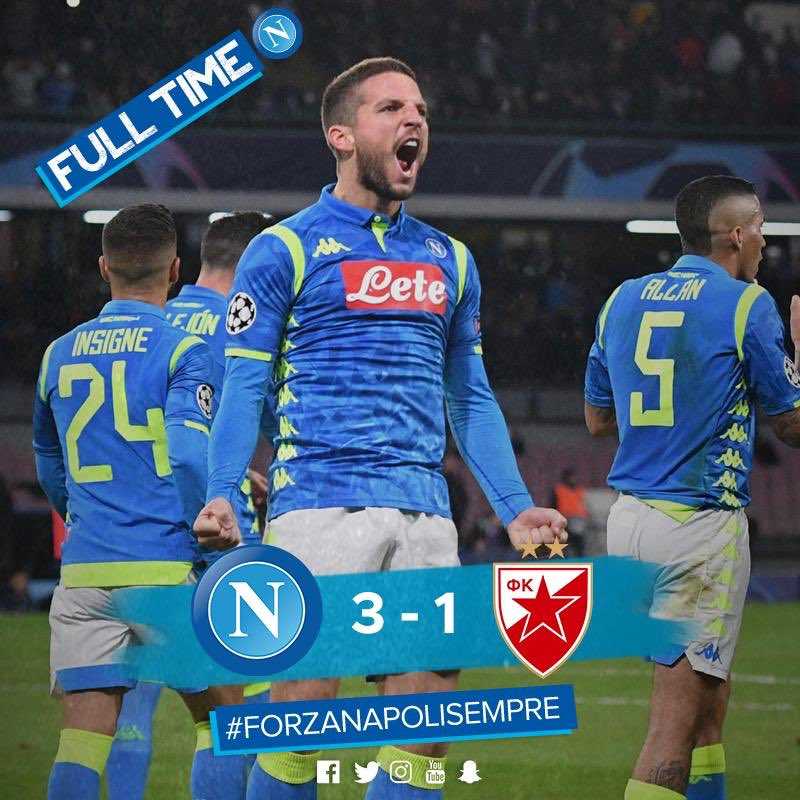 Doppio Mertens, Hamsik e il Napoli cala il tris alla Stella Rossa preview