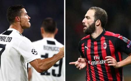 Ronaldo e Higuain Uefa e Milan Twitter
