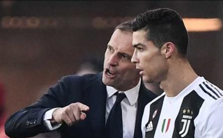 Allegri e Cristiano Ronaldo vs Atalanta Foto Juventus Twitter