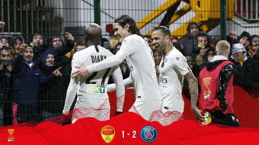 Psg, 2-1 all’Orleans in Coppa. A segno Cavani e l’ex Crotone Diaby preview