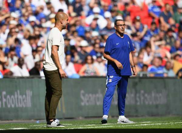 Guardiola e Sarri City vs Chelsea Foto sport360com