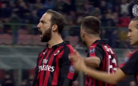 Higuain esultanza vs Spal Foto Milan Twitter