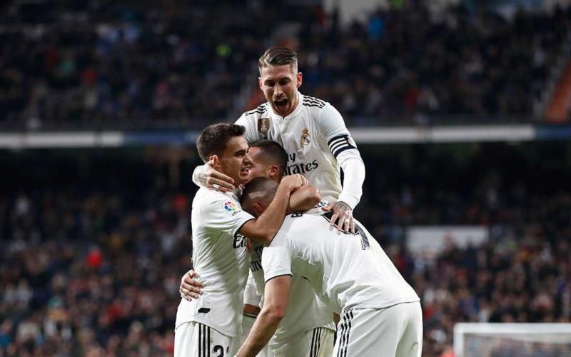 Real esultanza 2018 vs Valencia Foto Real Twitter