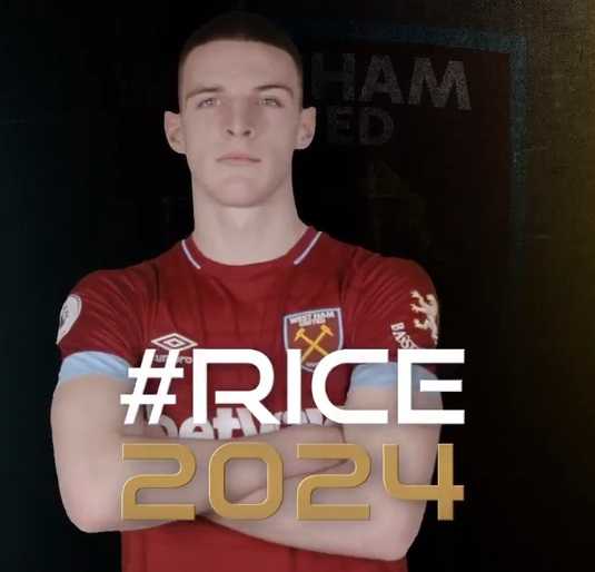 Ufficiale: West Ham, blindato fino al 2024 Rice preview