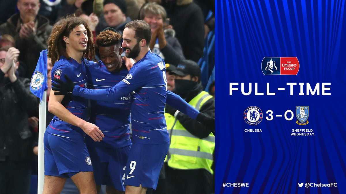 Doppio Willian, Hudson-Odoi e il Chelsea cala il tris allo Sheffield Wed. Higuain rifiuta un rigore article-post
