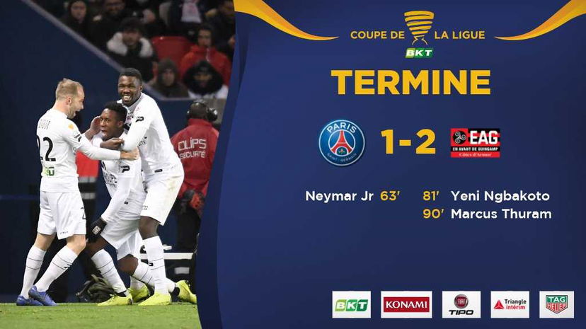 Coppa di Francia: Psg eliminato dal Guingamp, decisivo il figlio di Thuram. Il quadro delle semifinali preview