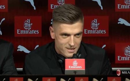 Piatek conferenza presentazione Milan TV