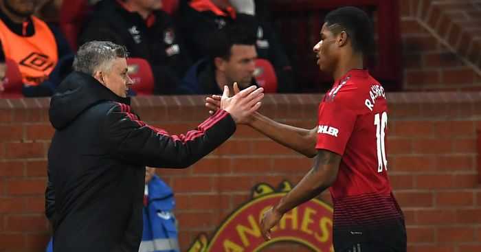 Solskjaer e Rashford Foto Football365