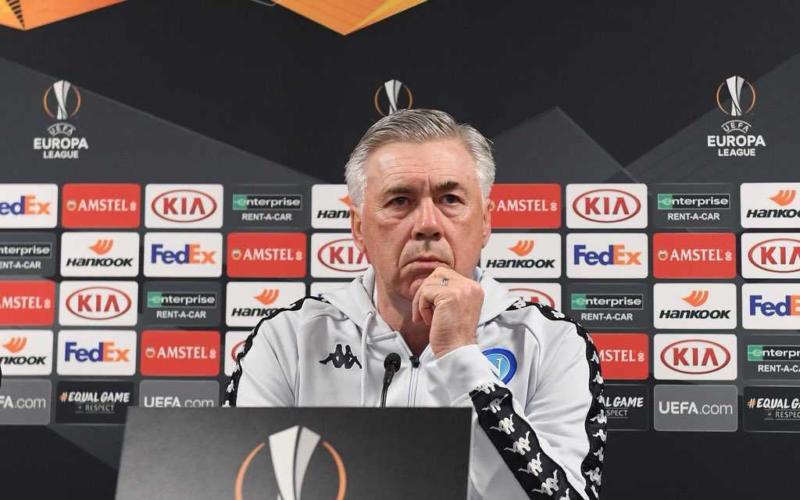 Ancelotti conferenza Europa League Napoli Twitter