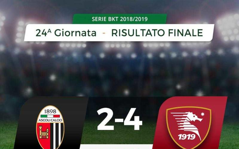 Ascoli Salernitana 2-4