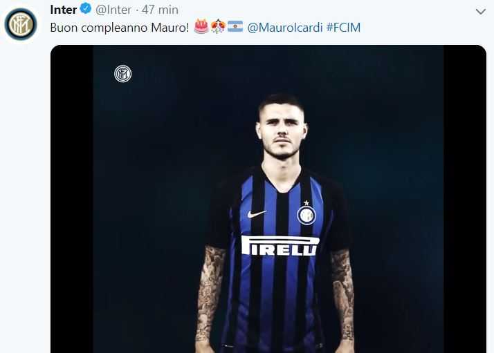 Inter, auguri social a Icardi (senza fascia): “Buon compleanno, Mauro!” preview