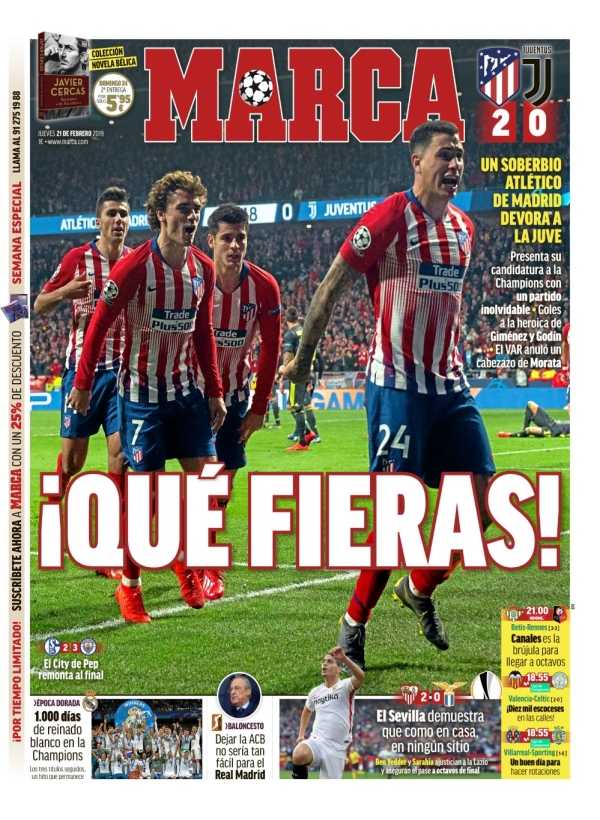 La stampa spagnola celebra l’Atletico: “Notte epica” e “Che bestie!” preview