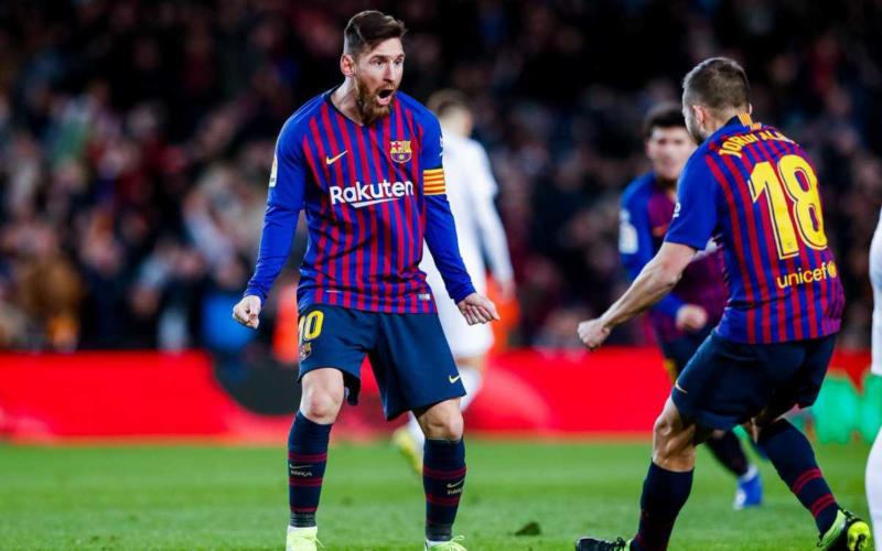 Messi e Jordi Alba vs Valencia Foto Barcellona Twitter