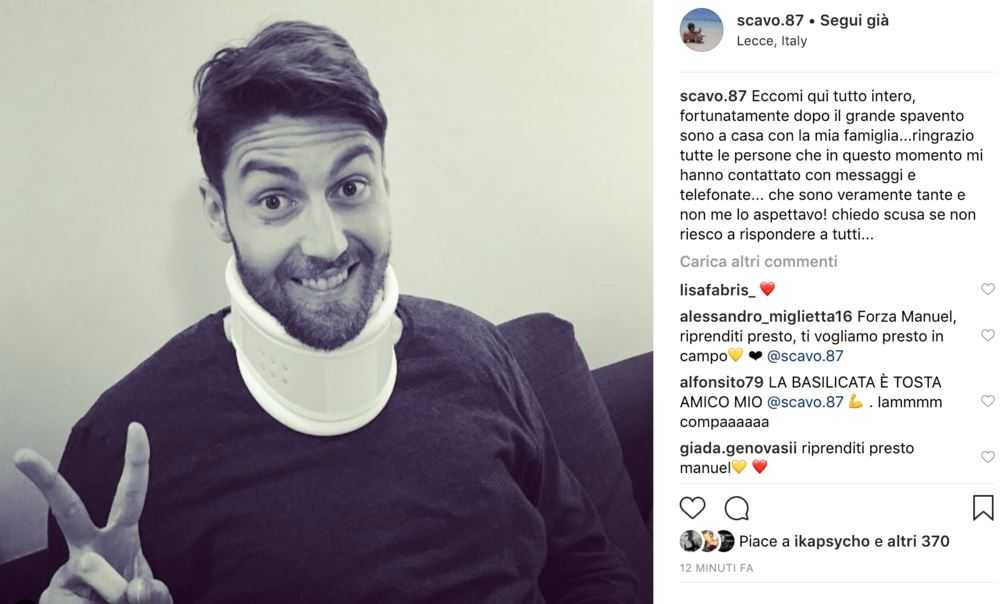 Lecce, buone notizie per Scavone: niente intervento chirurgico alla spalla article-post