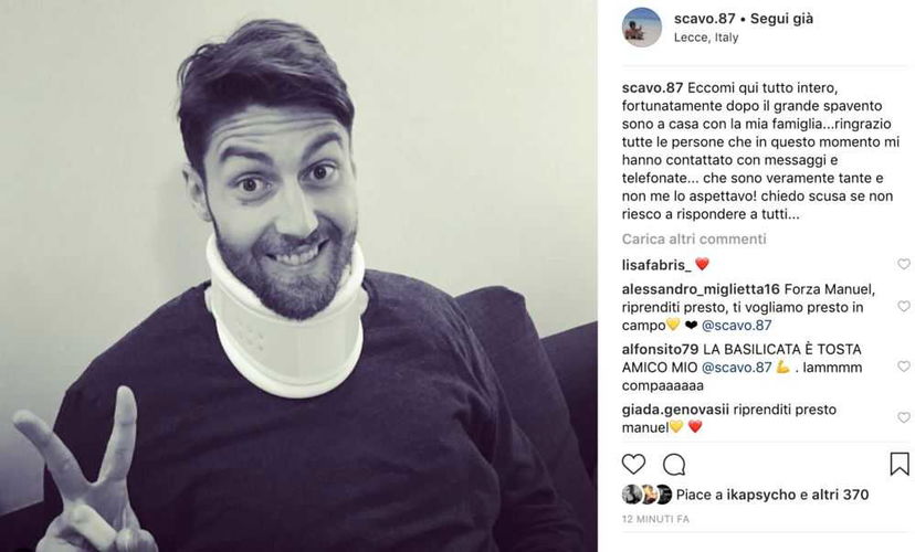 Lecce, buone notizie per Scavone: niente intervento chirurgico alla spalla preview