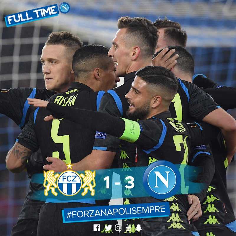 Insigne, Callejon e Zielinski: il Napoli cala il tris. A Zurigo finisce 1-3 preview