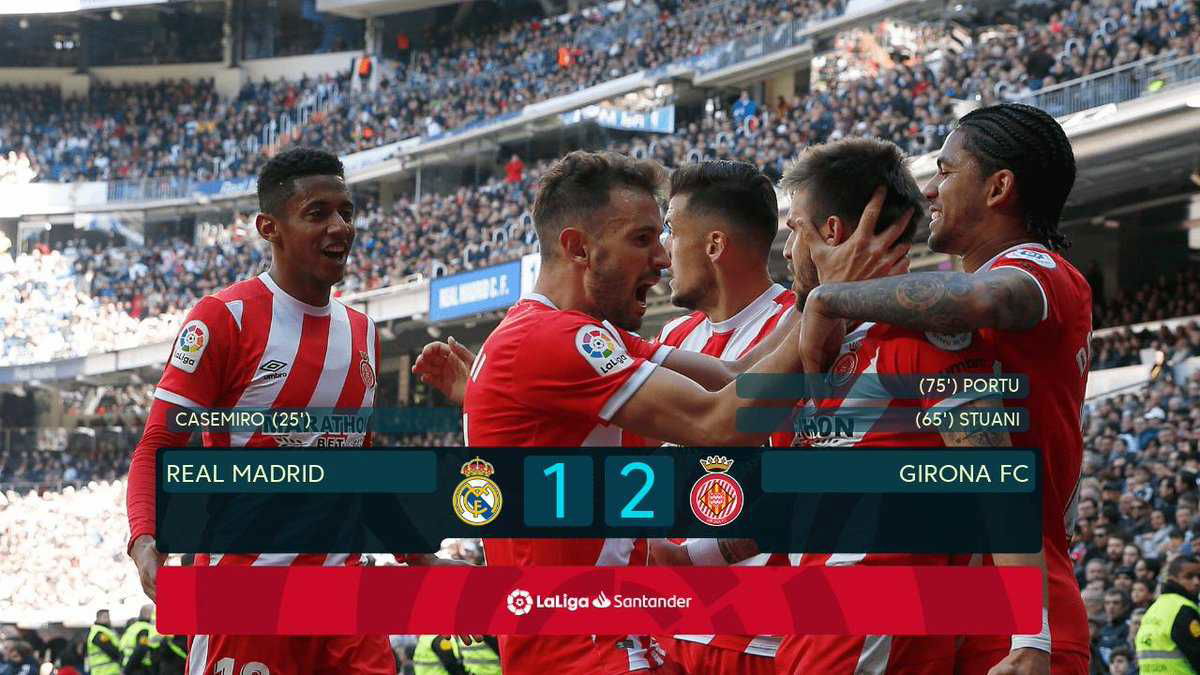 Liga: tonfo Real, il Girona espugna il Bernabeu 2-1. Espulso Sergio Ramos article-post