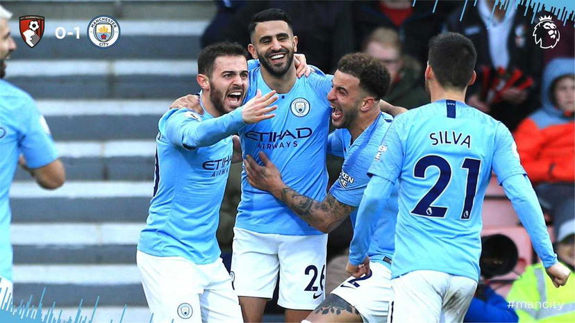 Premier: Mahrez piega il Bournemouth, Guardiola scavalca Klopp in vetta. Vince lo United preview