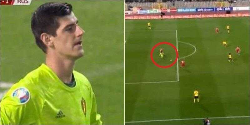 Courtois, che papera con il Belgio. E Hazard lo prende in giro: “Guarda troppi miei video” article-post