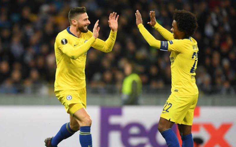 Giroud Willian Twitter uff Chelsea