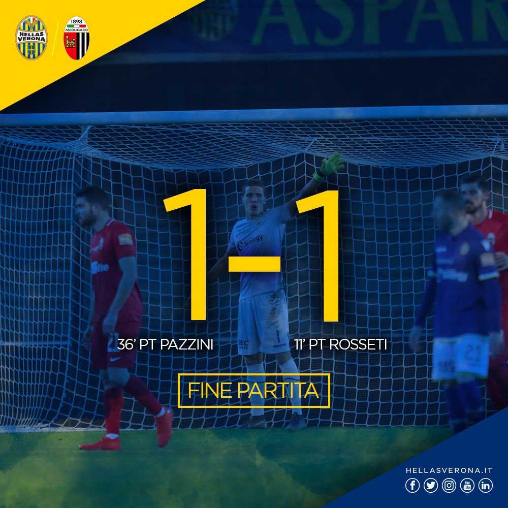 L’Ascoli ferma il Verona: 1-1 al Bentegodi article-post