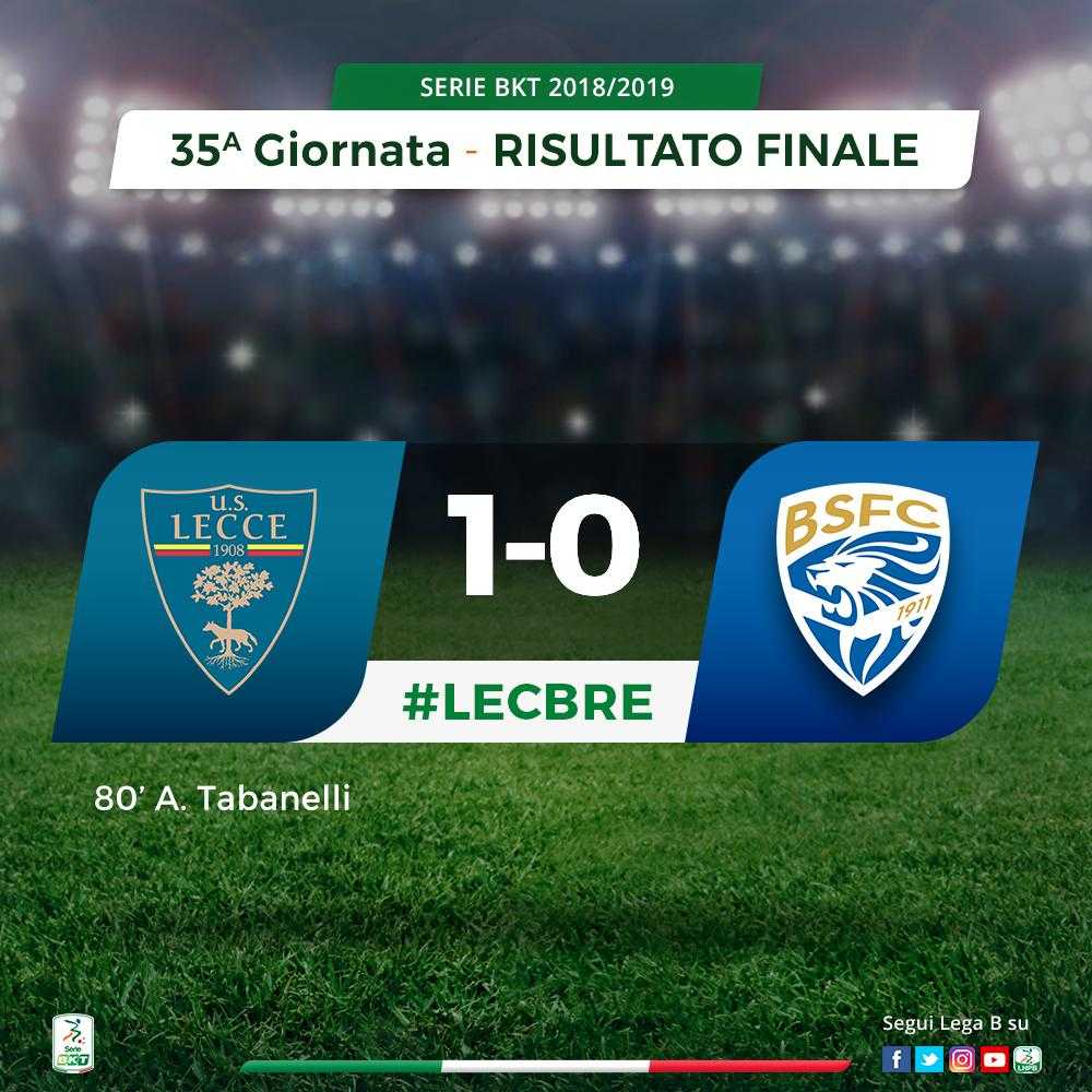 Serie B: Tabanelli-gol, il Lecce aggancia il Brescia in vetta article-post