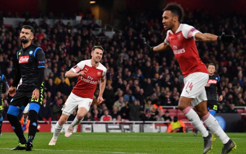 Ramsey Arsenal vs Napoli foto twitter Europa League