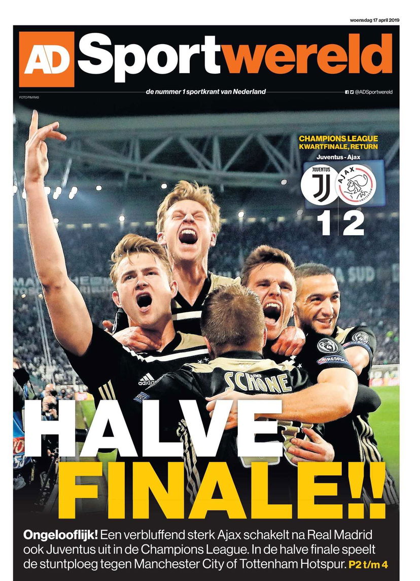 Ajax: AD sportwereld celebra l’impresa dei lancieri preview