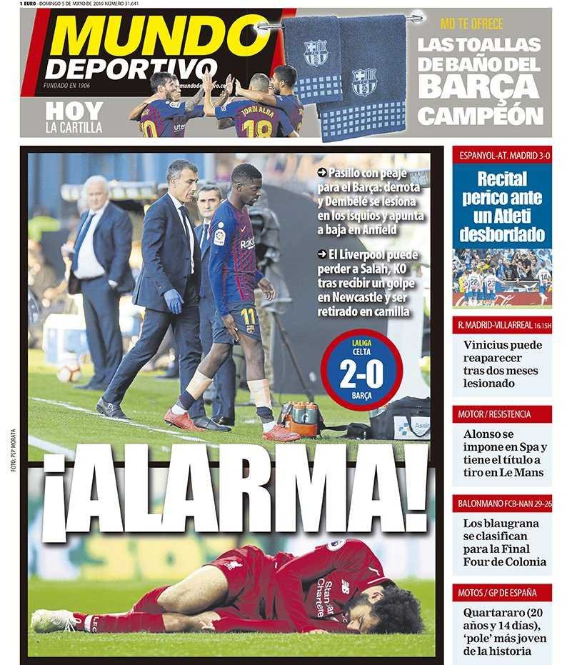 Prima pagina Mundo Deportivo