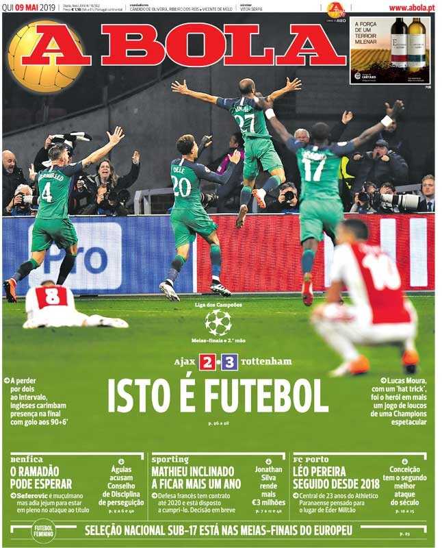 A Bola su Ajax-Tottenham: “Questo è il calcio” preview