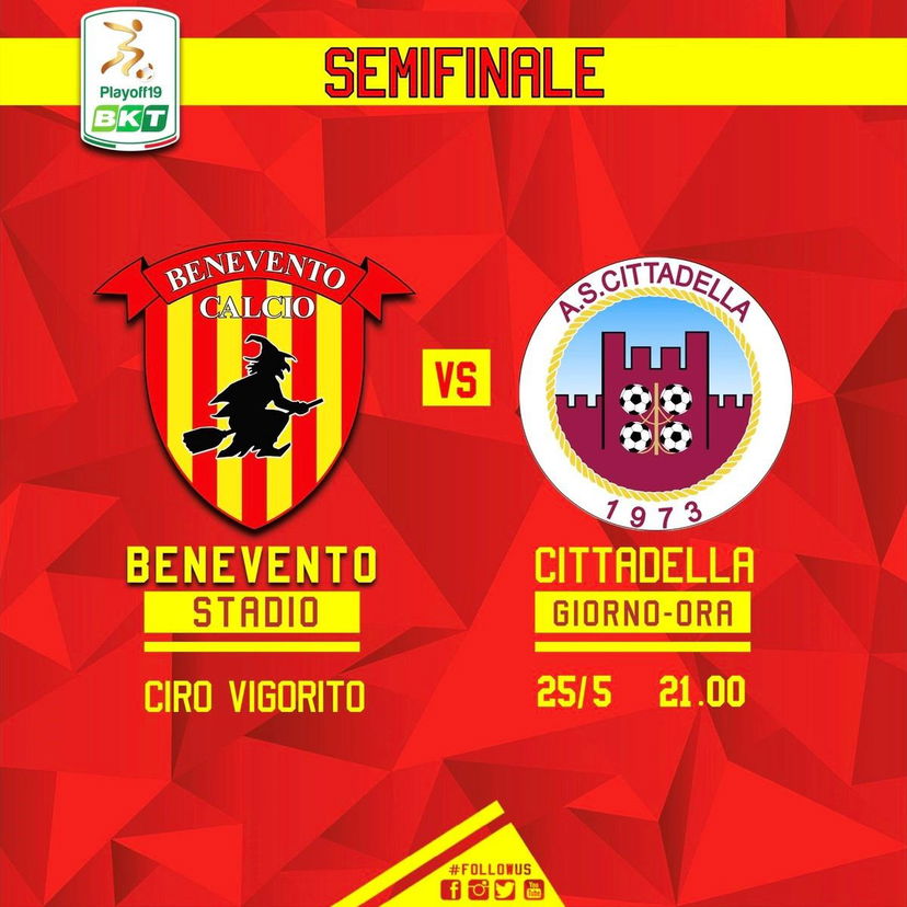 Playoff Serie B: Benevento-Cittadella, le formazioni ufficiali preview