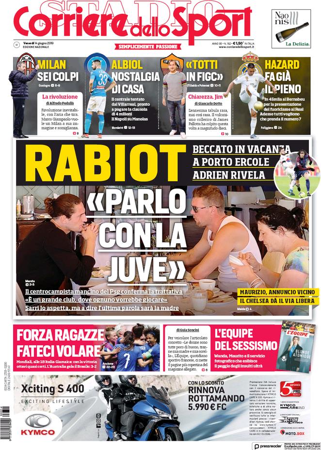 Rabiot al Corsport: “Parlo con la Juve” preview