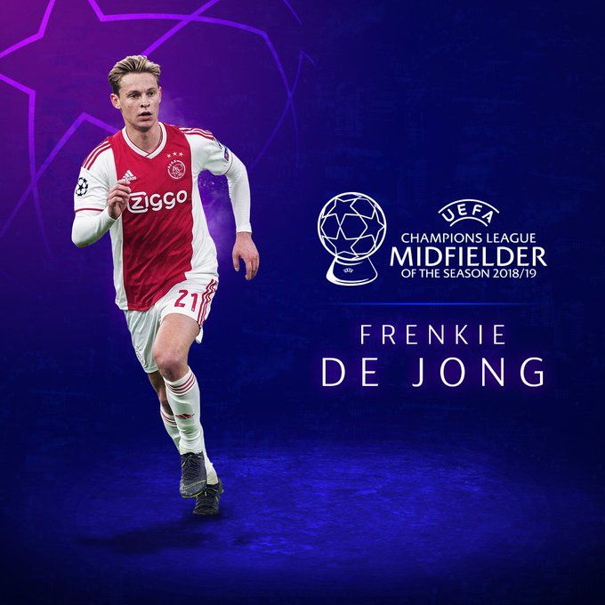 Champions League: De Jong miglior centrocampista della scorsa edizione preview