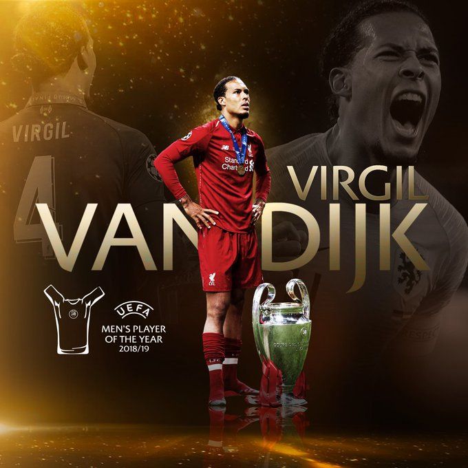 Champions League: Van Dijk miglior giocatore della scorsa edizione preview