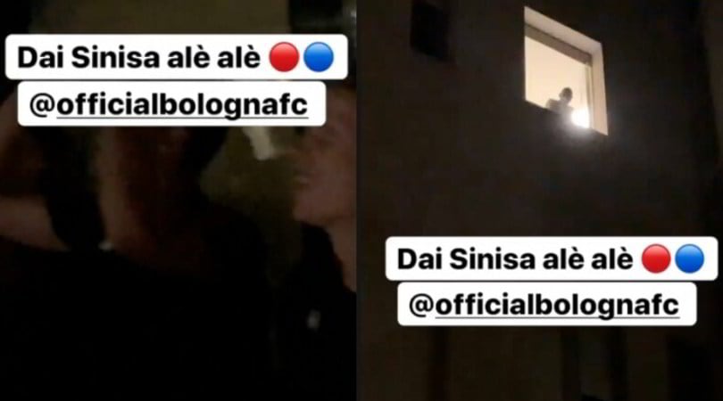 Il Bologna va a festeggiare in ospedale: Mihajlovic saluta dalla finestra article-post