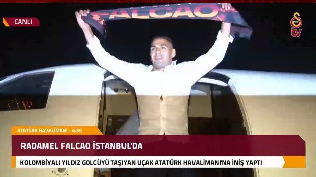 Falcao è arrivato a Istanbul: l’accoglienza è da brividi. Il video preview